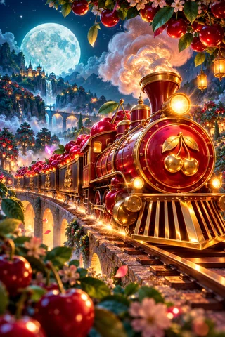 Cherry Night Express · Prism Atelier game artwork