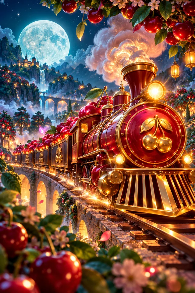 Cherry Night Express · Prism Atelier game artwork
