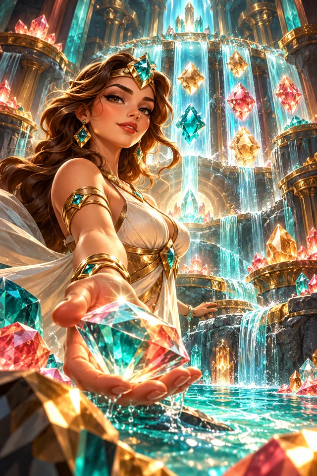 Crystal Cascade · Prism Atelier game artwork