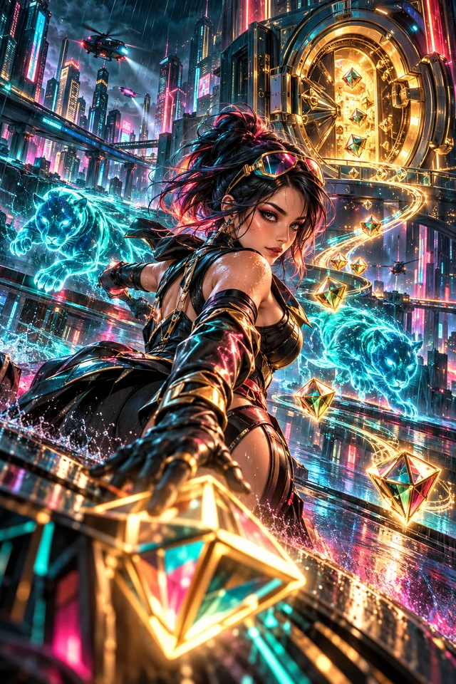 Neon Circuit: Nightfall Vault · Prism Atelier game artwork