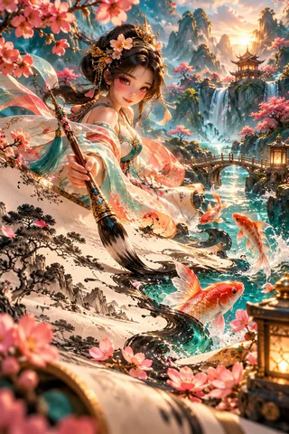 Sumi-e Bloom · Prism Atelier game artwork