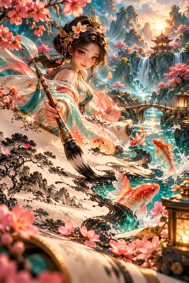 Sumi-e Bloom · Prism Atelier game artwork