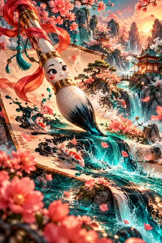 Sumi-e Bloom · Teal Theatre game artwork