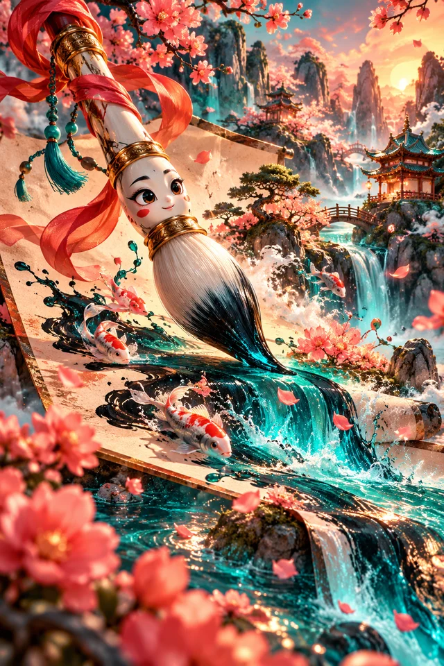 Sumi-e Bloom · Teal Theatre game artwork